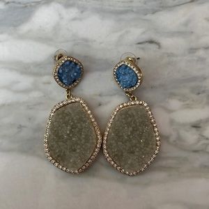 Gemstone Hanging Earrings